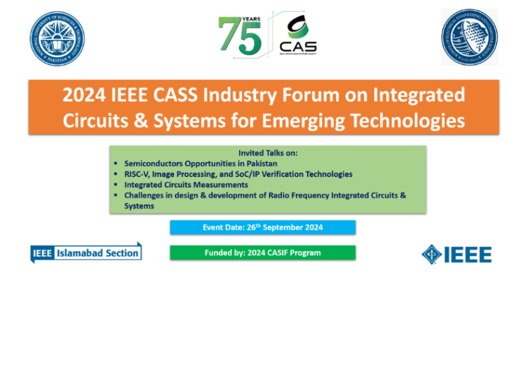 CASIF Event Integrated Circuits & Systems for Emerging Technologies