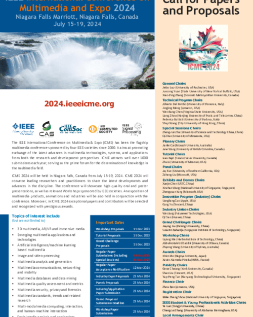 2024 IEEE International Conference On Multimedia And Expo IEEE CASS   6633 ICME 2024 Call For Papers 